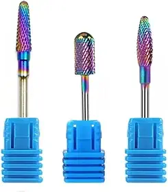 JOGO 3 BROCAS DE TUNGSTENIO UNHAS GEL ACRIGEL FIBRA MANICURE