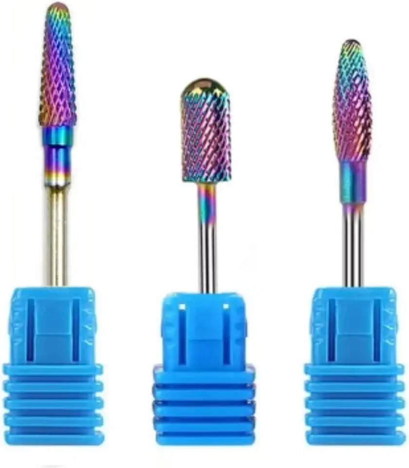 JOGO 3 BROCAS DE TUNGSTENIO UNHAS GEL ACRIGEL FIBRA MANICURE
