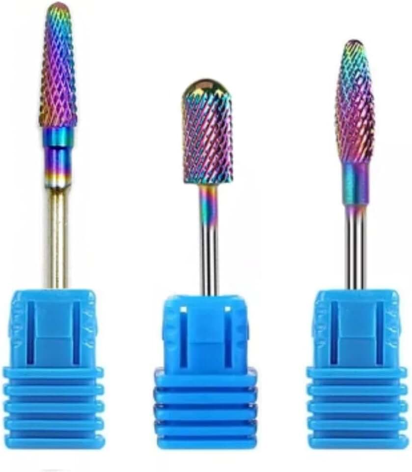 JOGO 3 BROCAS DE TUNGSTENIO UNHAS GEL ACRIGEL FIBRA MANICURE