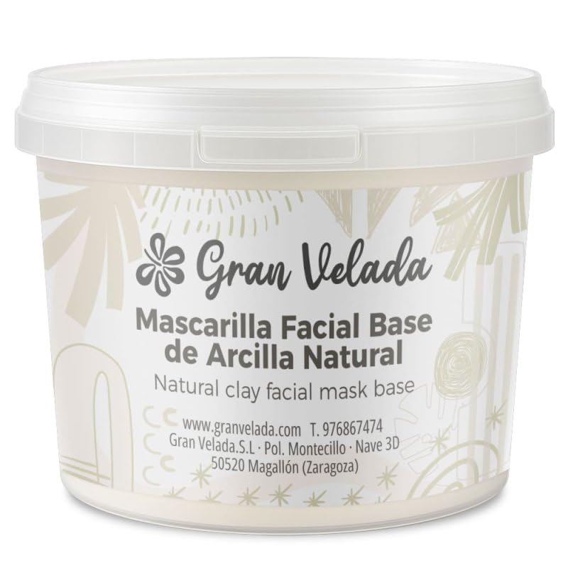 Gran Velada – Mascarilla Facial Base de Arcilla Bentonita 1000 cc | Ingrediente Cosmético a Granel | Base Neutra para Mascarillas Personalizadas
