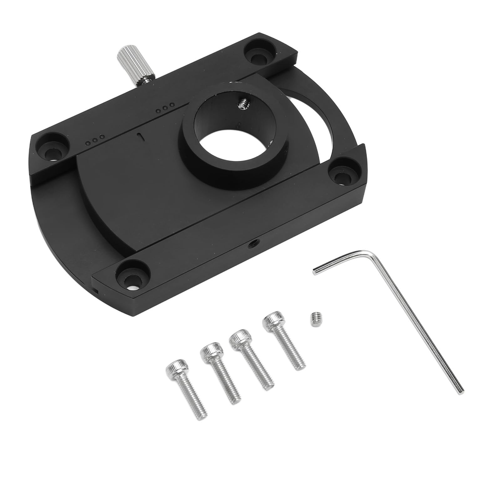 Acouto Braccio di Conversione HiFi per Fonografo Foro Interno da 20 Mm Base del Braccio di Ricambio per Giradischi Fori Interni da 80 Mm a i di Conversione per Fonografo di HiFi per Phono in Metallo