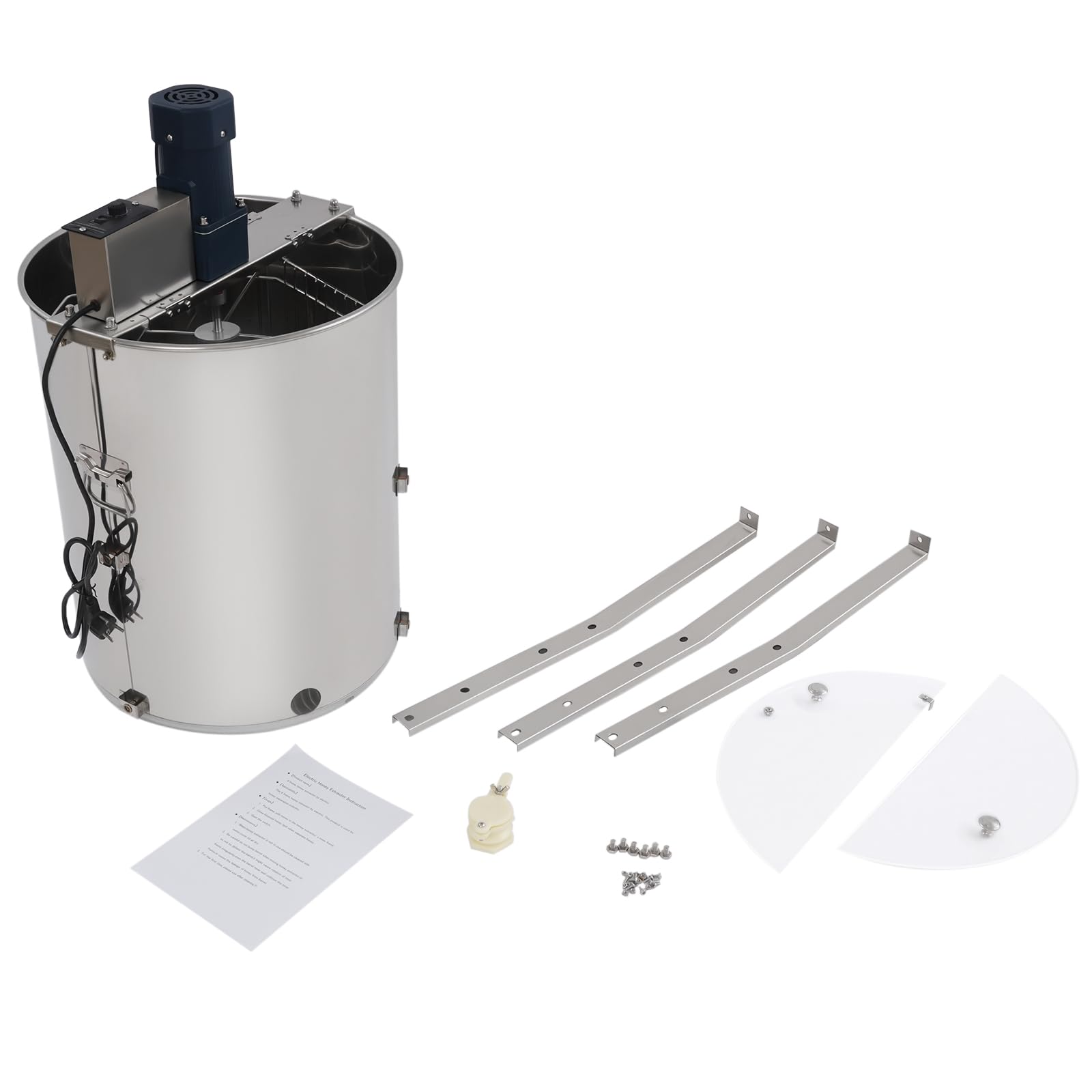 Estrattore di Miele, Elettrico Maturatore Miele, Spingitrice per Miele 140W | Separatore Centrifuga Elettrico, Centrifuga, Apicoltura Materiale, 4 Telai, 0-270rpm, ≤26*42cm Accessorio Per Apicoltore