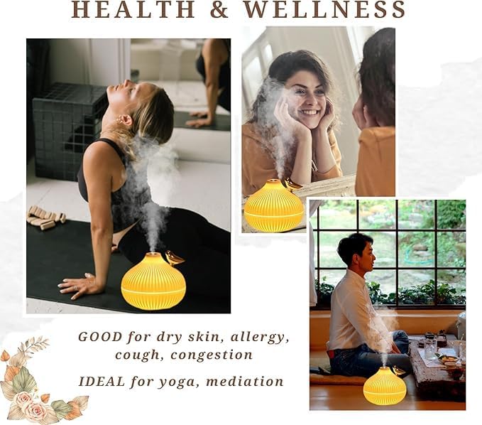 Image of 300ml Essential Oil Diffuser & Humidifier - Ultrasonic Cool Mist with Quiet Operation, LED Lights - Aromatherapy Air Freshener for Home, Office, Car(Colours May Vary) (Bird Aroma)