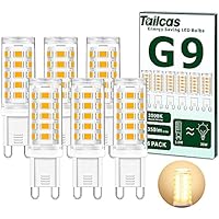 Bombillas G9 Led 3.5W, Equivalente 40W Bombilla Halógena Lámpara G9, 350LM Blanco Cálido 3000K Sin Parpadeo, No Regulable CRI>80, Ángulo De Luz De 360 para Iluminación Hogar, AC220-240V, Paquete De 6