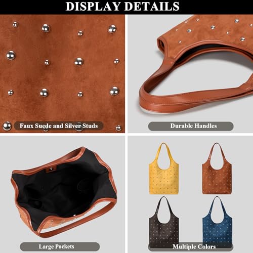 Image of Straw Tote Bags for Women, Summer Straw Purses and Handbags Shoulder Woven Raffia Beach Bag with Coin Purse