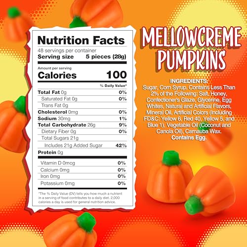 Mellowcreme Pumpkins | Bulk 3-Pound Bag | Classic Halloween Candy | Old Fashioned Fall Candy for Parties, Holiday Baking, Autumn Decorations and Event Displays - image 2