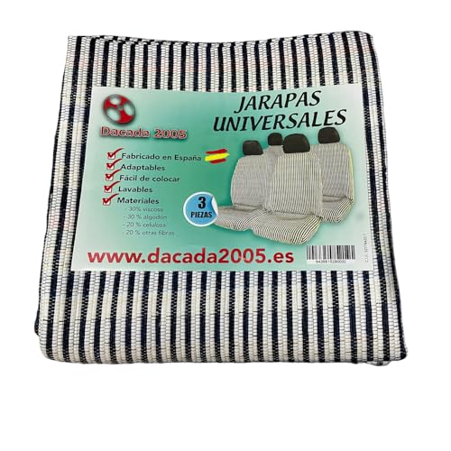 Dacada 2005 Jarapas para Asiento de Coche, 3 Piezas. Fabricada en Fibras Naturales y sintéticas,