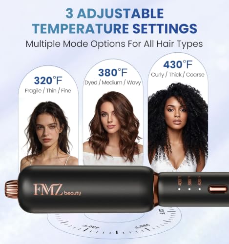 FMZ Flat Iron Hair Straightener Titanium Ceramic Straighteners for Women Rotating 4 in 1 - image 5