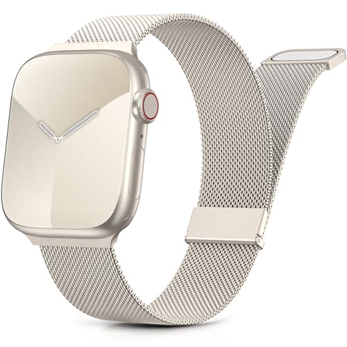 Correa Compatible con Correa Apple Watch 40mm 38mm 41mm 42mm 44mm 45mm 46mm 49mm Hombres Mujer, Hebilla Magnética Mejorada Milano Correas Reloj para iWatch SE Series 11 10 9 8 7 6 5 4 3 2 1 Ultra SE