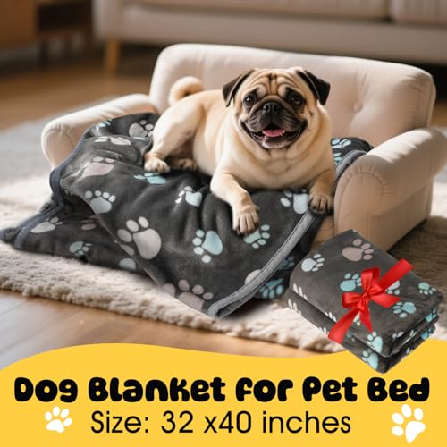 Vowanop-Premium-Soft-Dog-Blanket-Washable-40-x-32-Flannel-Gray-Dog-Blanket-for-Small-and-Medium-Dogs-and-Indoor-Cats