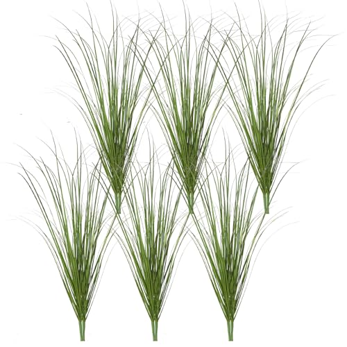 Chstarina 12 Plantas Arbustos Artificiales, 50cm Plantas Artificiales, Hierba de Trigo de Plástico, Arbustos Resistentes a Los Rayos UV, Planta Falsa Decoración para Interiores y Exteriores, Jardín