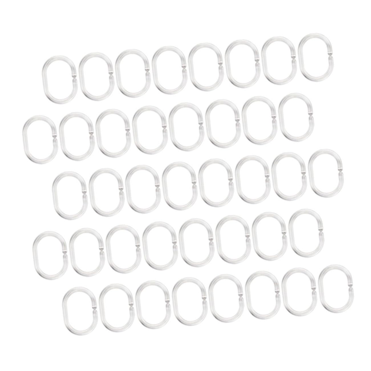 MAGICLULU 5 Set Anello per Appendere della Doccia Anello della Fibbia della Appendiabiti per Asta Doccia Forniture per Tende da Bagno Anelli Doccia in Plastica 48 Pezzi * 5