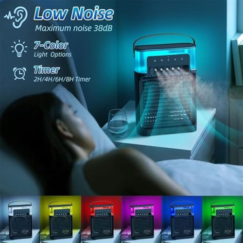 Image of MiNi Coeeier-For-Room-Cooiing-Mini-Cooier-Air-Cooler-Portable-Air-CondItIoners-For-Home-Office-Artic-3-In-1-CONdItIONeR-MiNi-Cooler-Housmini-Cooler