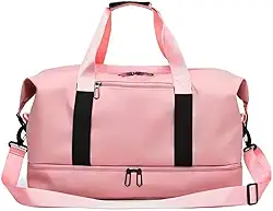 Bolsa De Viagem Sport Com Bolso Impermeável Alça Lateral (rosa 1)