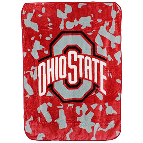 College Covers Everything Comfy Ohio State Buckeyes Soft and Warm Huge Raschel Throw Blanket, 86
