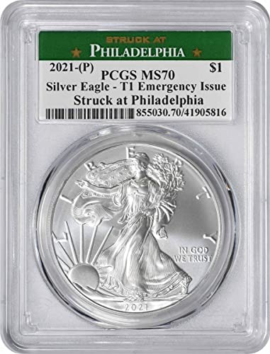 2021 American Silver Eagle (P) Type 1 Dollar, Emergency Issue...