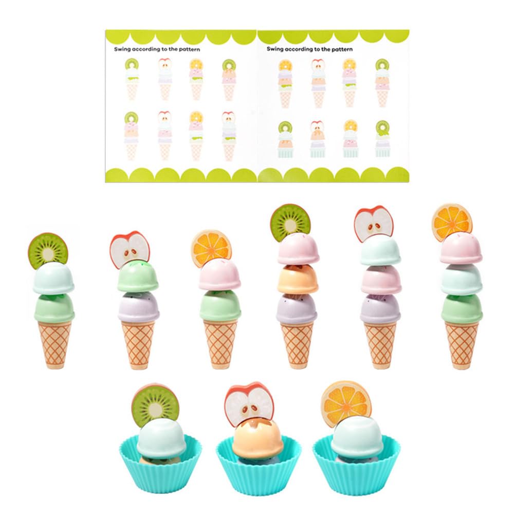 Set da Gioco con bancone per Gelati in Legno, Gioco di Ruolo Negozio di Dolci