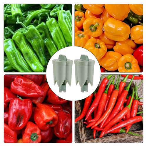 Removedor de descaroçador de sementes de pimenta, 2 em 1, descaroçador de pimentão, descaroçador de