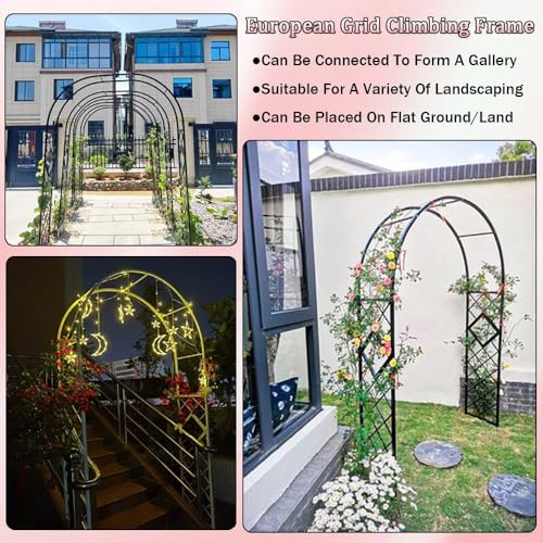 Arche de jardin anti-affaissement en métal marron 220cm - 5