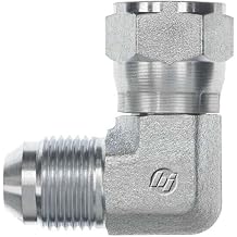 Brennan 6500-06-06-SS, Stainless Steel JIC Tube Fitting, 06MJ-06FJS 90 Degree Elbow, 3/8" Tube OD