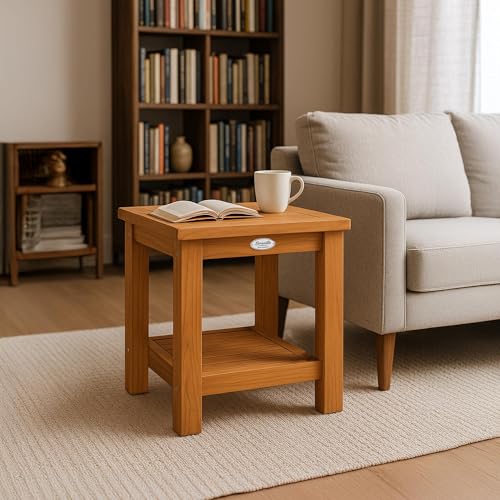Table en Teck pour Le Jardin Keaton CLP Meuble Appoint Terrasse - 6