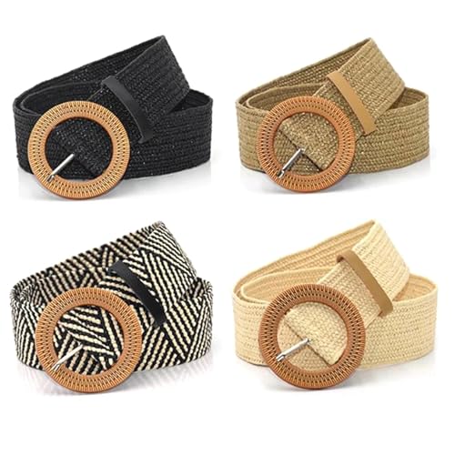 Braided Round Plastic Buckle Vintage Decorative Dress Knitted Belt for fashion2