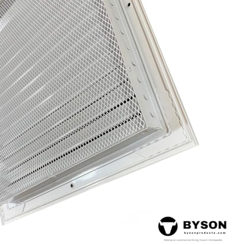 Byson Aluminum Return Air Grille Fixed Louvre White Powder Coated with Steel Mesh (16 x 16 inches) by Byson - Image 8