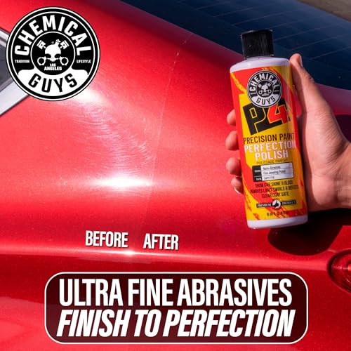 Chemical Guys C4 & P4 Clear Cut Correction Compound and Precision Paint Perfection Polish Combo - Removes Scratches, Swirls, Towel Marks, and Etching, Restores Gloss, Polishing Kit - 2 x 16 oz by Chemical Guys - Image 8
