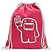 Kiwistar Domo Shocker Fun Sac à Dos Sport Sac de Remise en Forme Gymbag Shopping Coton avec Cordon