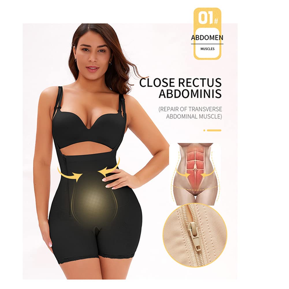 Body o wysokim stopniu kompresji, unoszące pośladki, modelujące sylwetkę, bielizna modelująca brzuch dla kobiet(Czarny-XX-Duży