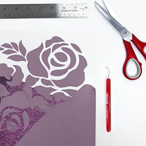 Vinyle transfert thermique Siser Paillettes violet 30,5x12,7 cm pour customisation textile