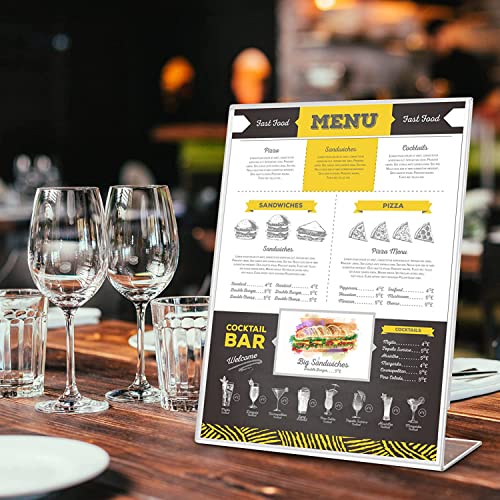 Image of Parikshit Sublimation 2 Pcs Display Stand A4 Size Paper Holder for Exhibition Shop Acrylic Flyer Sign Holder Table Top Photo Frame 12x9 Inch