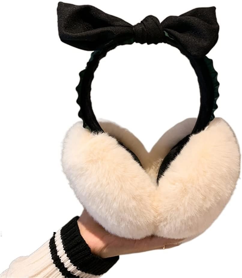 Retro Green Earmuffs Warm Women's Winter Cute Antifreeze Ear Protection Artifact