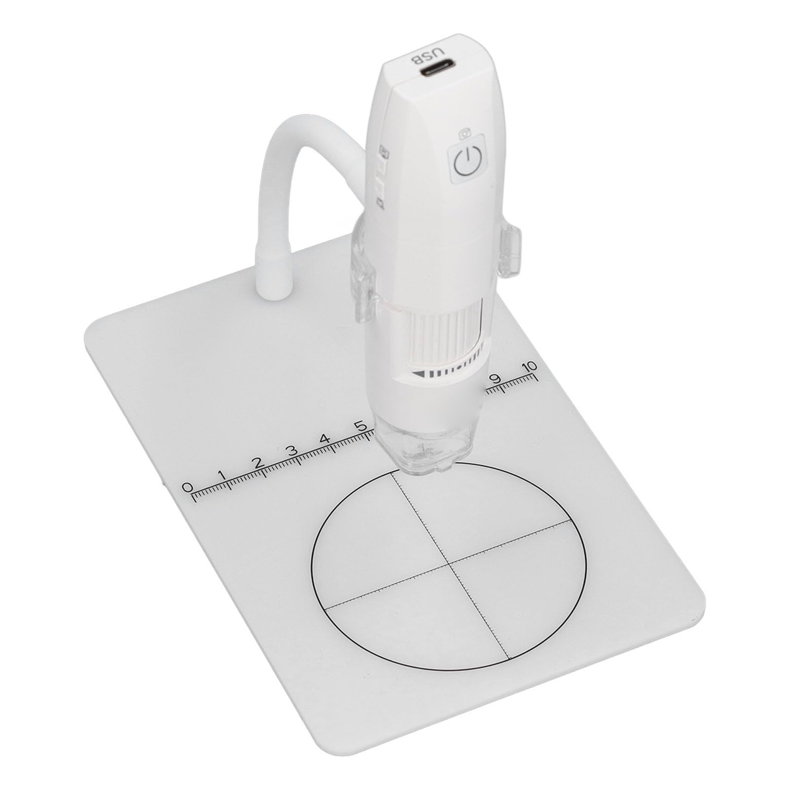 Jiawu Digitales Mikroskop, 800 MAh, 8 LEDs, Tragbares USB-Mikroskop für die Reparatur von Leiterplatten, 2 MP, 50–1000-fache Vergrößerung mit Verstellbarem Ständer, Kompatibel mit IOS Mac Windows