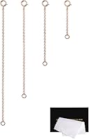 Vista 14 de Extensores de collar para mujer, extensor de pulsera de oro, extensión de joyería de cadena dorada para tobillera para mujer, juego de 2 piezas