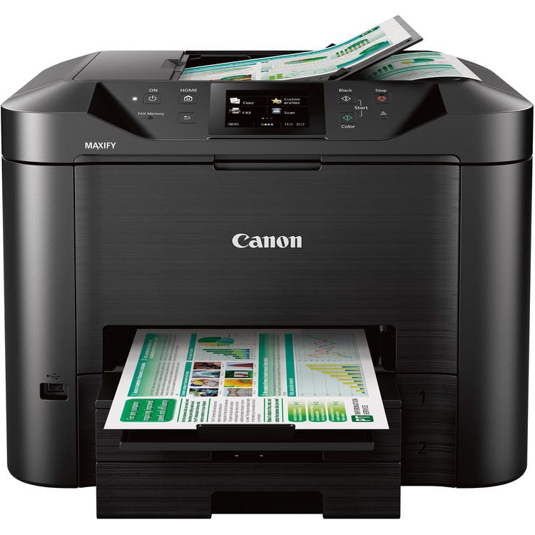 Image of Canon MAXIFY MB5420 Small Office All-in-One Inkjet Printer for Business Documents, Schoolwork, Daily Printing and Easy Setup (0971C002) + Printer Cable + Cleaning Kit + More (8pc Bundle)