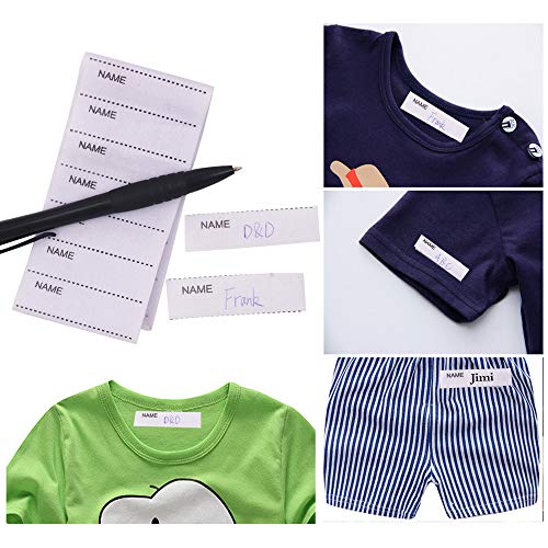 image for heyous 200pcs White Washable Iron on Name Labels Garment Fabric Tags w