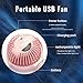 Portable Stroller Fan Personal rechargeable USB Fans With 5200mAh 3 Speeds Battery Small Baby Car Seat Mini Handheld Clip On Fan for Pram Crib Bike Treadmill Outdoor Camping Travel and Student Desk