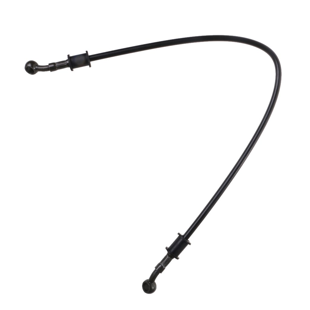 Motorcycle Braided Steel Brake Clutch Oil Hose Line Pipe Tube 60cm Black| Universal Fit | High-Performance-image-3