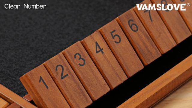 Amazon.com: Vamslove Upgraded 2-8 Players Shut The Box Dice Game