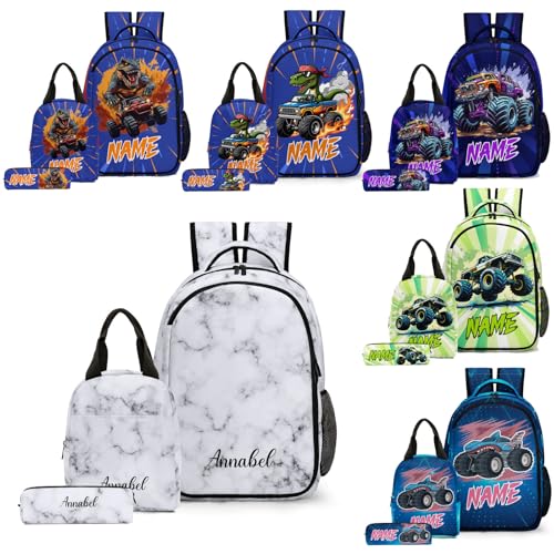 Custom Teen Girls School Backpack Kids White Bookbag Set with Lunch Box Pencil Case Travel Laptop Backpack Casual