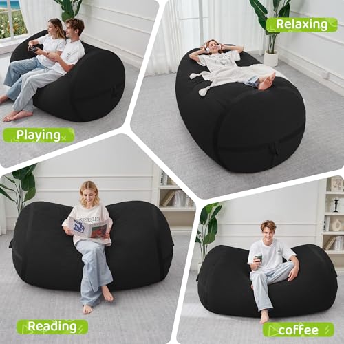 Image of 5FT Bean Bag Chair 5'Giant Bean Bag Chairs with Adults, Large Beanbag Chair