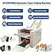 INTSUPERMAI Automatic Paper Folding Machine 110V Commercial Desktop Paper Folder with 4 Folding Plates Digital Counter Max 262ft/min Adjustable Speed for Manuals Document Business Letters