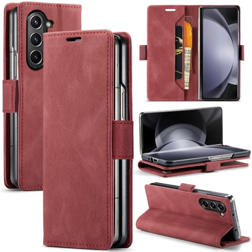 Coque Samsung Z Fold 6 Asuwish finition premium bordeaux et design minimaliste chic