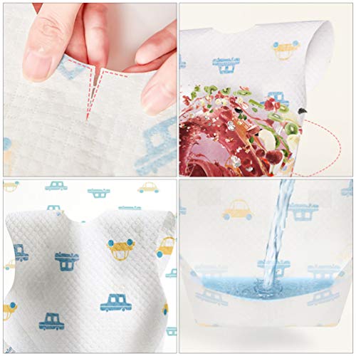 STOBOK 10 Pcs Babadores Descartáveis ??Para Bebê Não Tecido à Prova D'água Pano para Arrotar Babado
