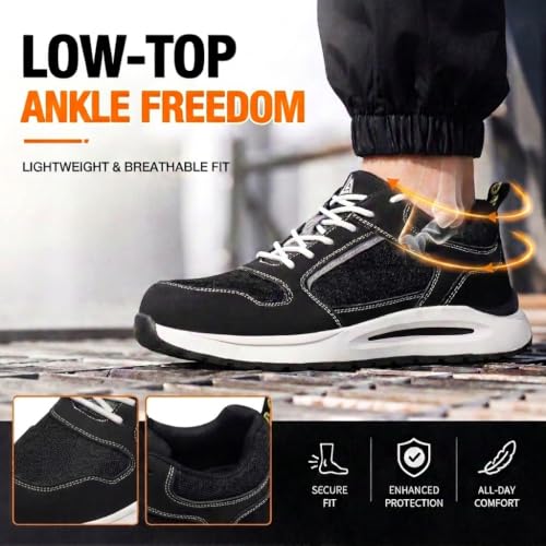 Image of LAoutun Steel Toe Shoes for Men Safety Work Sneakers Lightweight