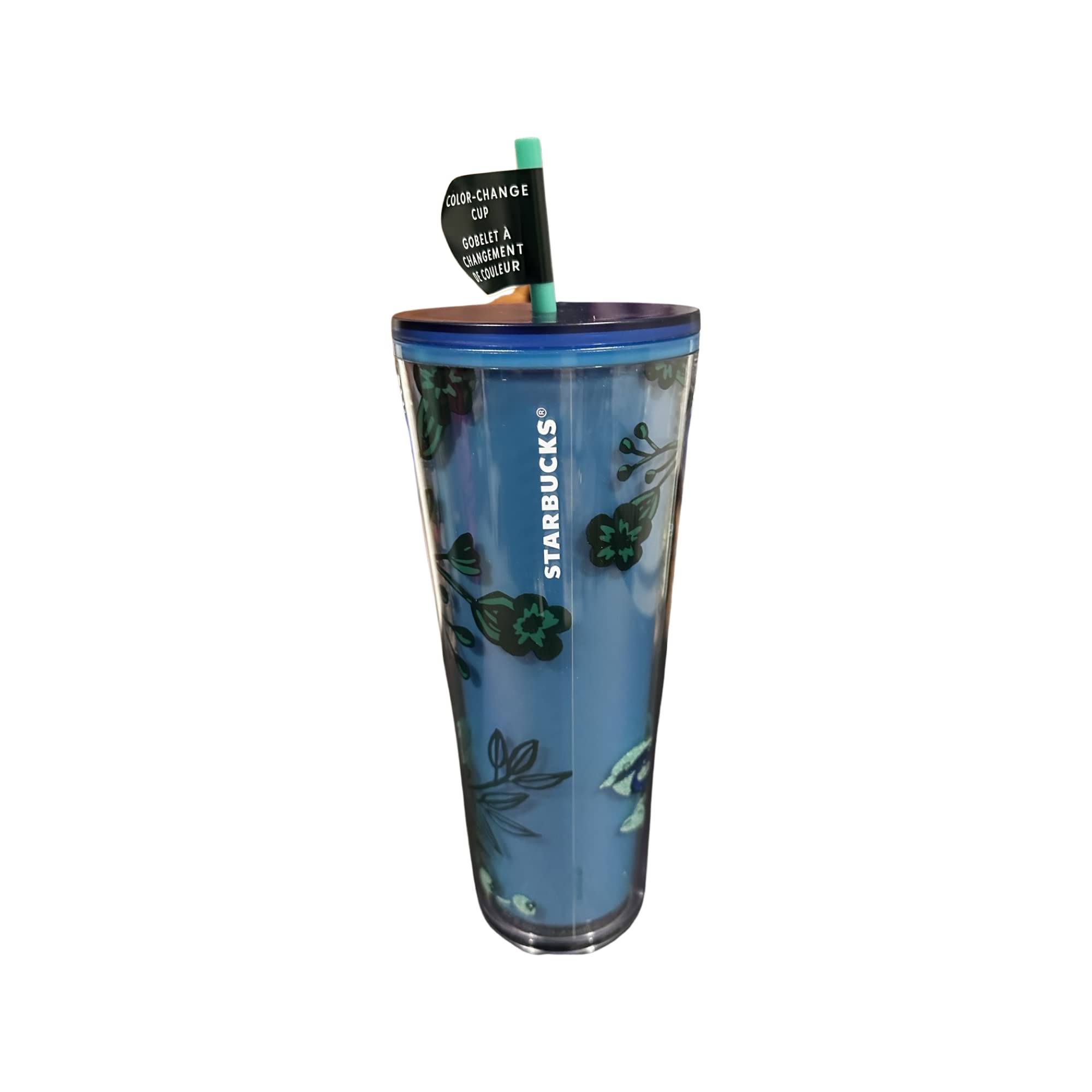 Amazon.com | Starbucks Acrylic 2022 Holiday Blue Green 'Berry Corsage Color  Change' Tumbler 24oz Venti: Tumblers & Water Glasses