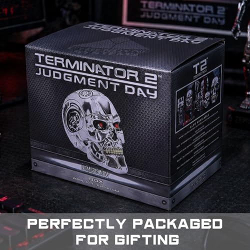 Nemesis Now, T-Terminator-Box, 18 cm, Silber, Kunstharz, Einheitsgröße