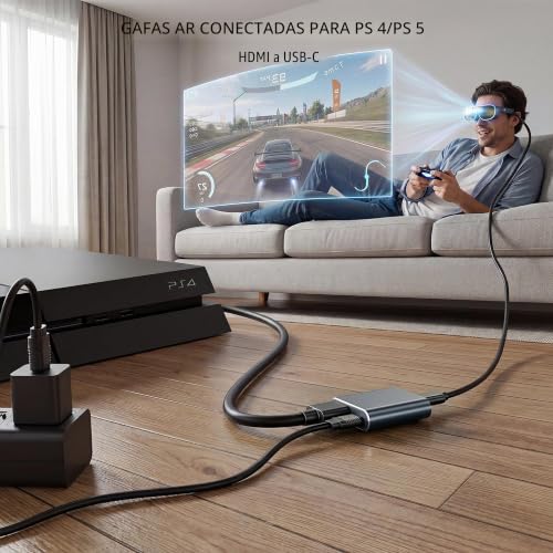 Adaptador HDMI a USB-C para gafas Rokid AR y consolas Switch 2 3