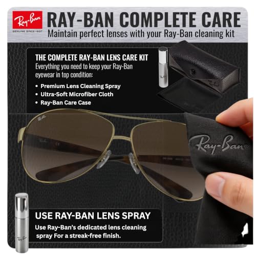 Image of Ray-Ban RB3386 Pilot Shape Sunglasses with Official Eyewear Kit